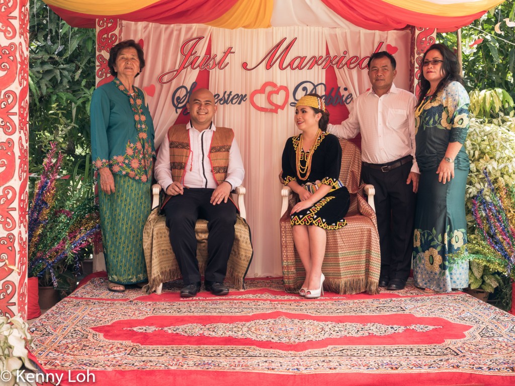 Sylvester & Debbie with their parents at the traditional ceremony after their church wedding
